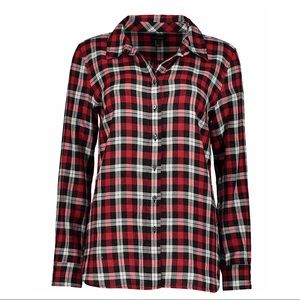 Talbots Red Plaid Button-up Shirt